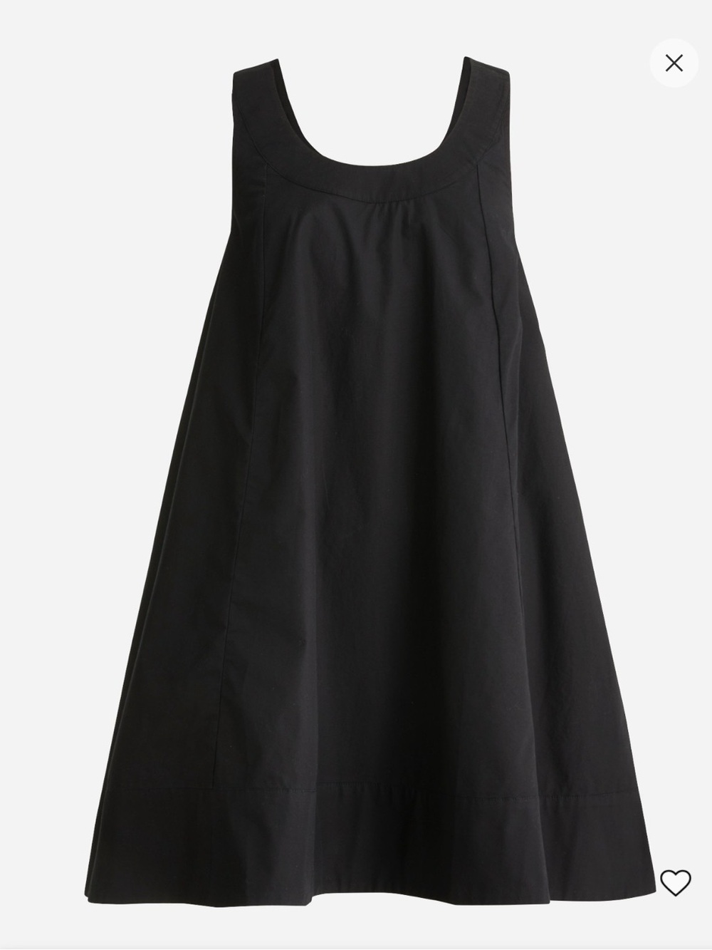 J. Crew Scoop Neck Shift Dress in Cotton Poplin NWT